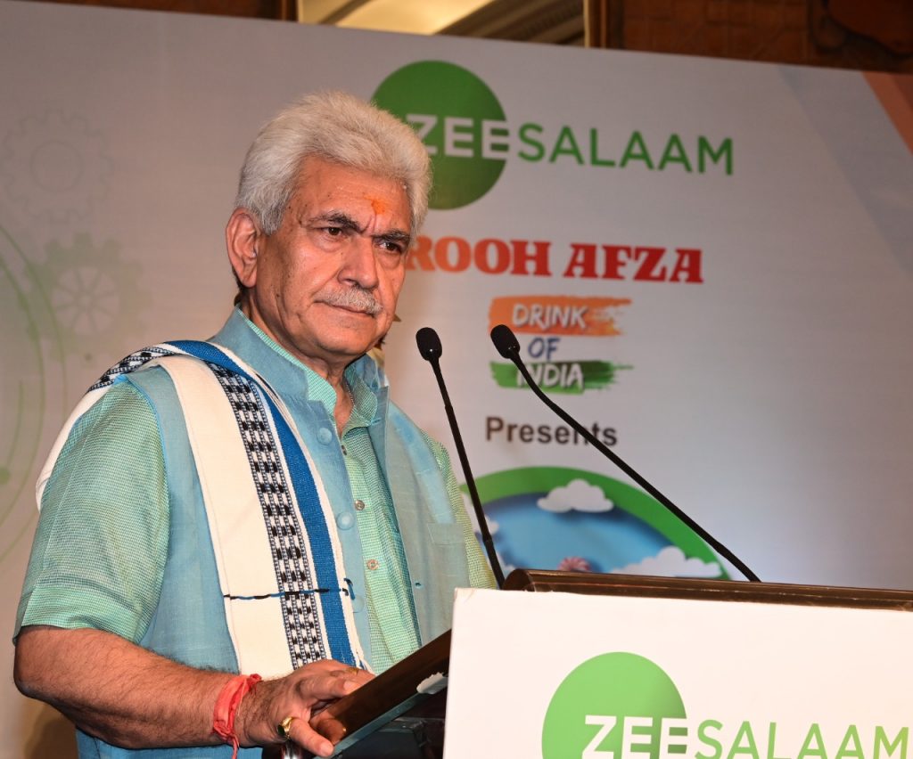 LG addresses Zee Salam Conclave “Emerging Jammu Kashmir” 