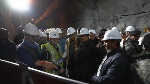 Nitin Gadkari & Manoj Sinha Inspects Zojila Tunnel