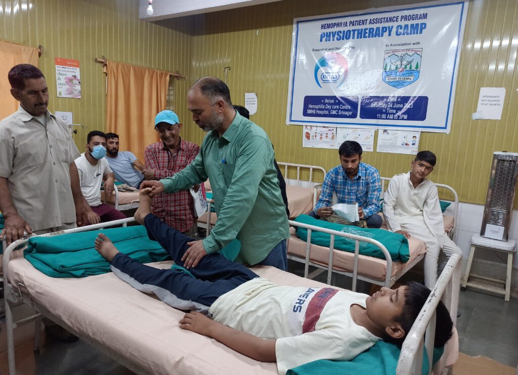 Special Physiotherapy camp organised for Hemophilia patients