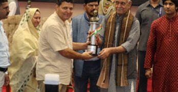 Lieutenant Governor felicitates the Awardees of International Buddha Peace and Bharat Ratna Dr. Bhim Rao Ambedkar Awards at Srinagar
