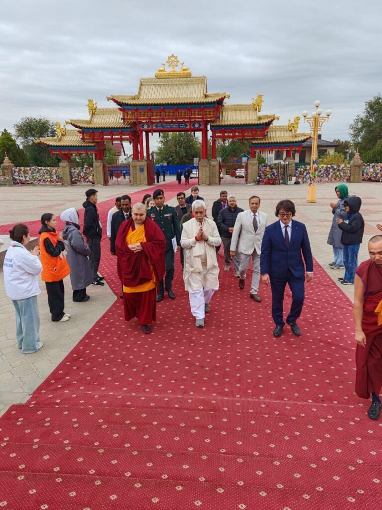 LG Manoj Sinha Returns from Kalmykia with Holy Relics of Lord Buddha