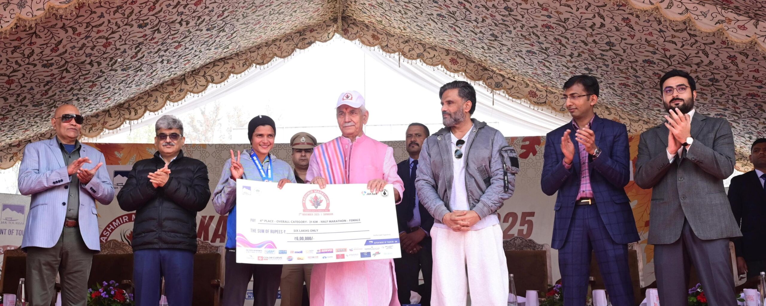 Lieutenant Governor Felicitates the Winners of Kashmir Marathon-2025