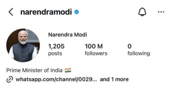 Modi Hits 100M: First World Leader to Reach Instagram Milestone